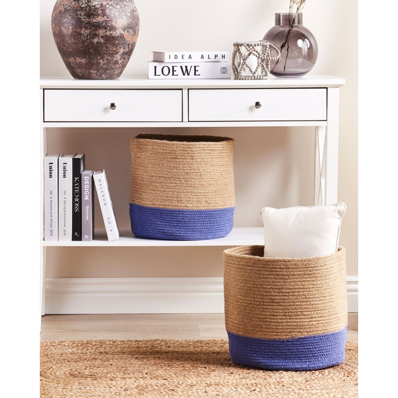 Zestaw 2 koszy BULANIK Juta Fioletowy