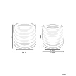 Zestaw 2 koszy BULANIK Juta Fioletowy
