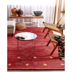 Dywan wełniany gabbeh 200 x 300 cm czerwony YARALI