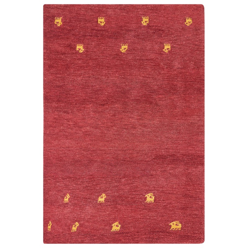 Dywan wełniany gabbeh 200 x 300 cm czerwony YARALI