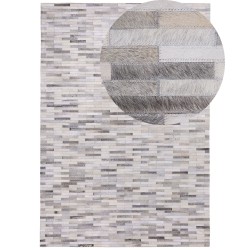 Dywan skórzany szary 160 x 230 cm AHILLI