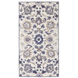 Dywan wełniany 80 x 150 cm beżowo-niebieski KUMRU