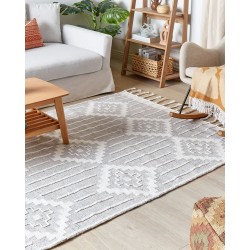 Dywan zewnętrzny 160 x 230 cm szaro-biały TABIAT