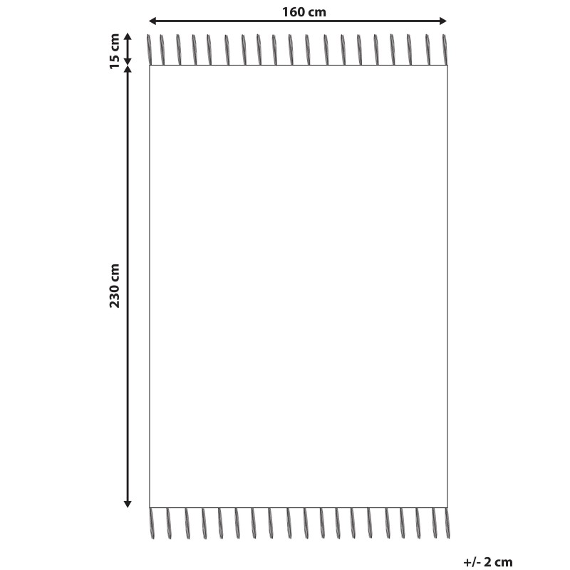 Dywan zewnętrzny 160 x 230 cm szaro-biały TABIAT