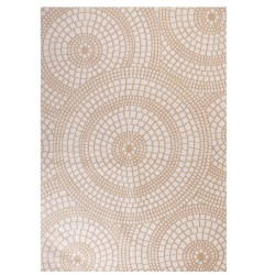 Dywan z juty 160 x 230 cm beżowy z białym ARIBA