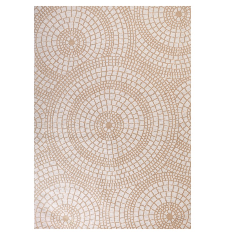 Dywan z juty 160 x 230 cm beżowy z białym ARIBA