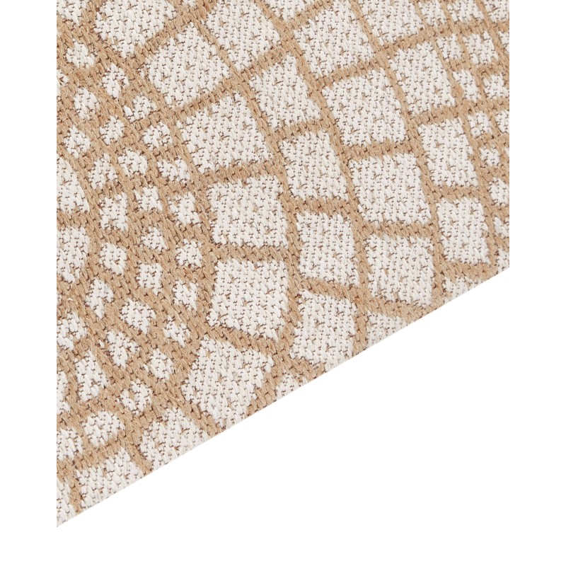 Dywan z juty 160 x 230 cm beżowy z białym ARIBA