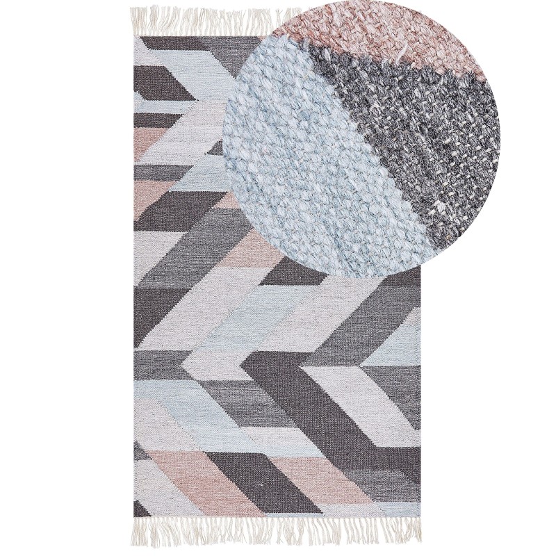 Dywan z juty 80 x 150 cm wielokolorowy NAKKAS