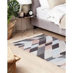 Dywan z juty 80 x 150 cm wielokolorowy NAKKAS