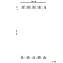 Dywan z juty 80 x 150 cm wielokolorowy NAKKAS