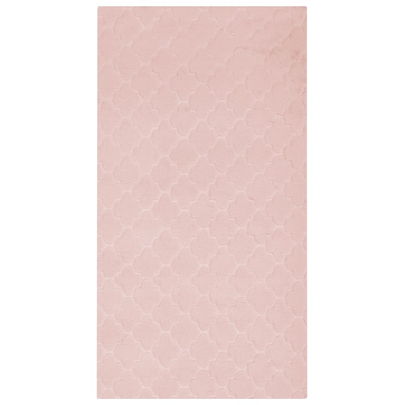 Dywan sztuczne futro królika 80 x 150 cm różowy GHARO