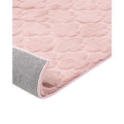 Dywan sztuczne futro królika 80 x 150 cm różowy GHARO