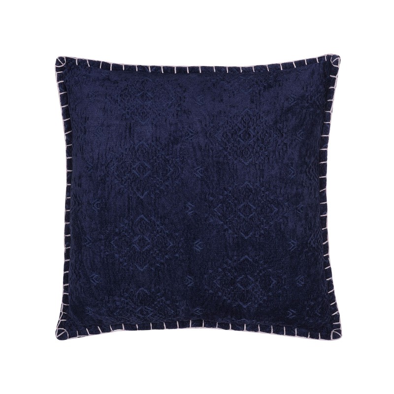 Zestaw 2 poduszek dekoracyjnych MELUR 45 x 45 cm Ciemnoniebieski Ikat
