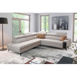 Venna IX Ecksofa mit Schlaffunktion, USB-Anschluss und aufklappbar