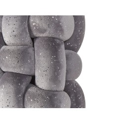 Poduszka dekoracyjna SIRALI Welur 30 x 30 cm Szary Jednolity