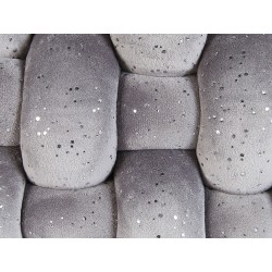 Poduszka dekoracyjna SIRALI Welur 30 x 30 cm Szary Jednolity