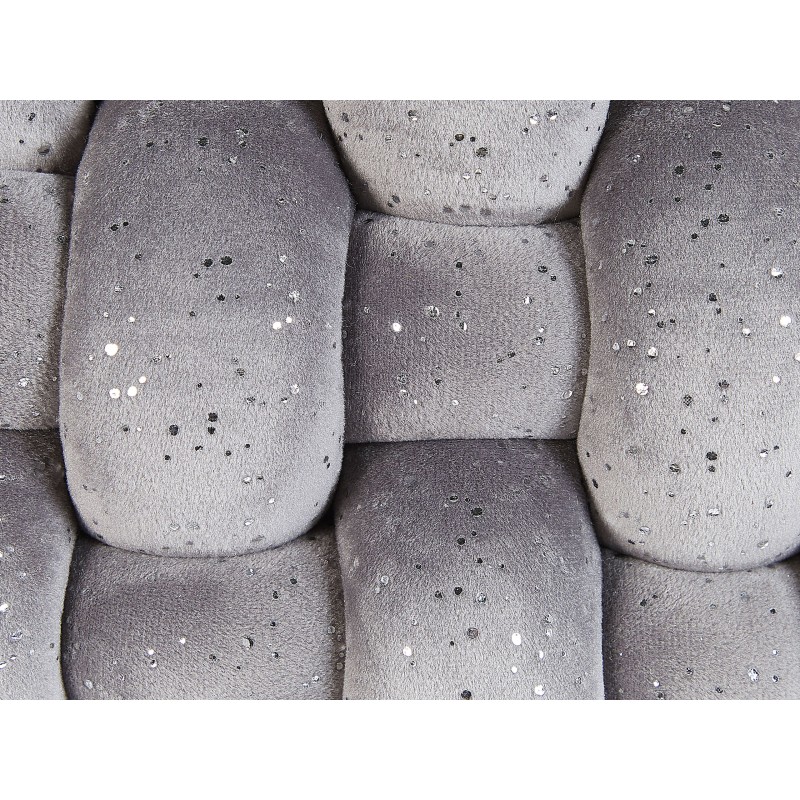 Poduszka dekoracyjna SIRALI Welur 30 x 30 cm Szary Jednolity