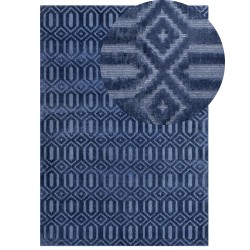 Dywan wiskozowy 160 x 230 cm niebieski ADATEPE