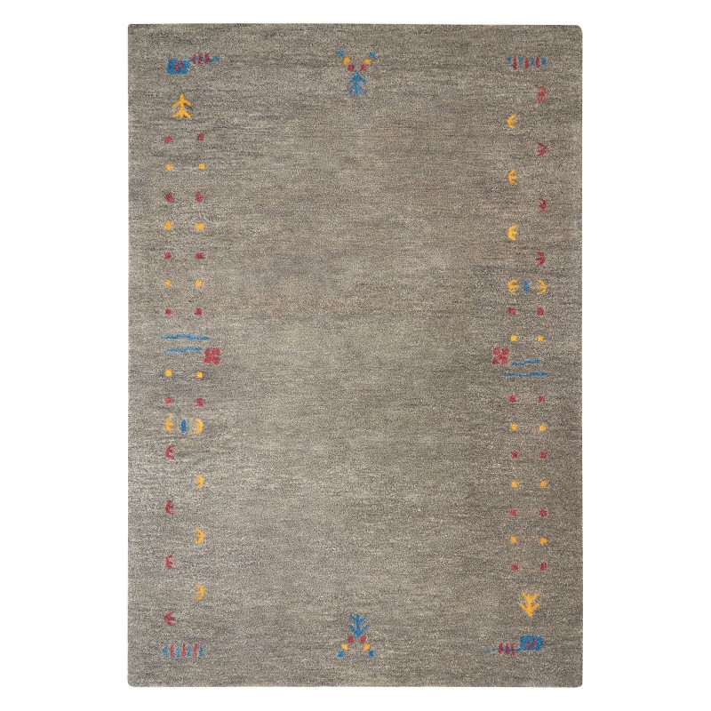 Dywan wełniany gabbeh 140 x 200 cm szary SEYMEN