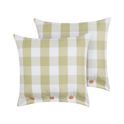 Zestaw 2 poduszek dekoracyjnych TAMNINE 45 x 45 cm Jasnozielony W kratkę