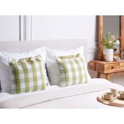 Zestaw 2 poduszek dekoracyjnych TAMNINE 45 x 45 cm Jasnozielony W kratkę