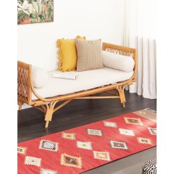 Dywan bawełniany kilim 80 x 300 cm wielokolorowy LORUT