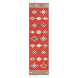Dywan bawełniany kilim 80 x 300 cm wielokolorowy LORUT