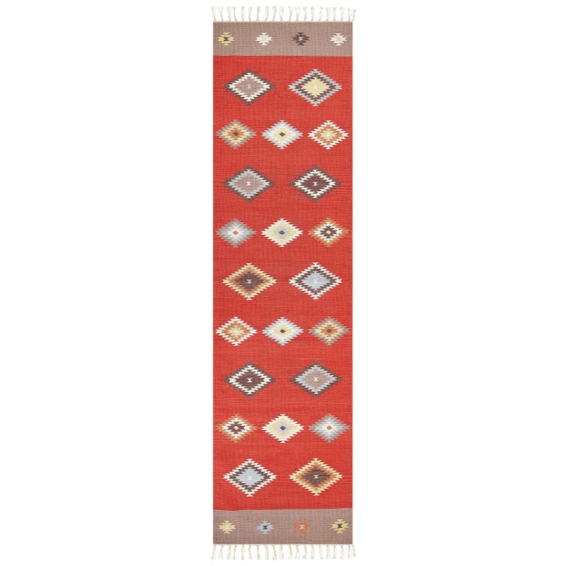 Dywan bawełniany kilim 80 x 300 cm wielokolorowy LORUT