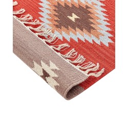 Dywan bawełniany kilim 80 x 300 cm wielokolorowy LORUT