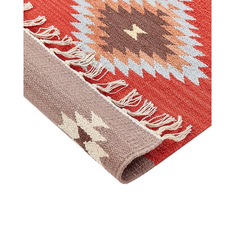 Dywan bawełniany kilim 80 x 300 cm wielokolorowy LORUT