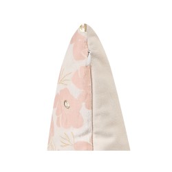 Zestaw 2 poduszek dekoracyjnych TRITELEIA Welur 45 x 45 cm Różowy Wzór kwiatowy