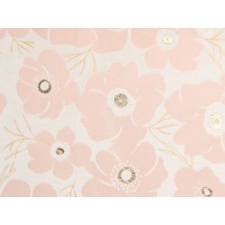 Zestaw 2 poduszek dekoracyjnych TRITELEIA Welur 45 x 45 cm Różowy Wzór kwiatowy