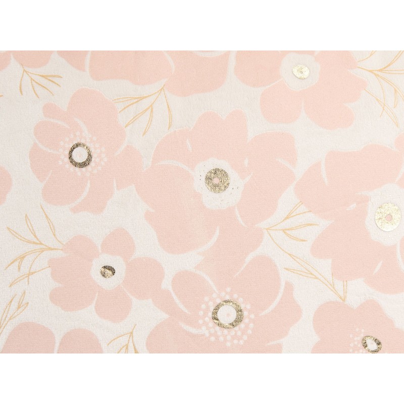 Zestaw 2 poduszek dekoracyjnych TRITELEIA Welur 45 x 45 cm Różowy Wzór kwiatowy