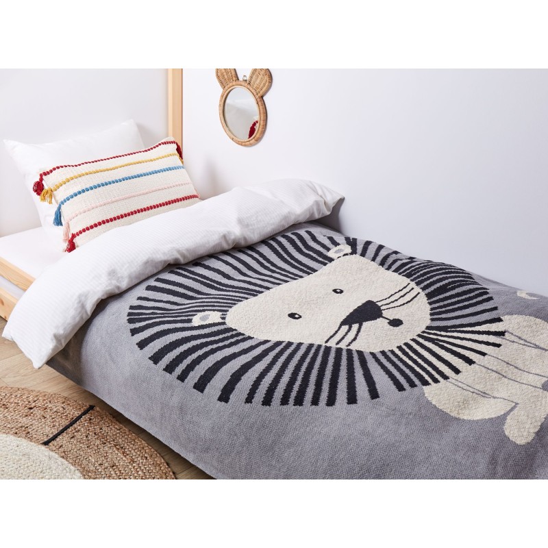 Koc MATTA Bawełna 130 x 170 cm Szary