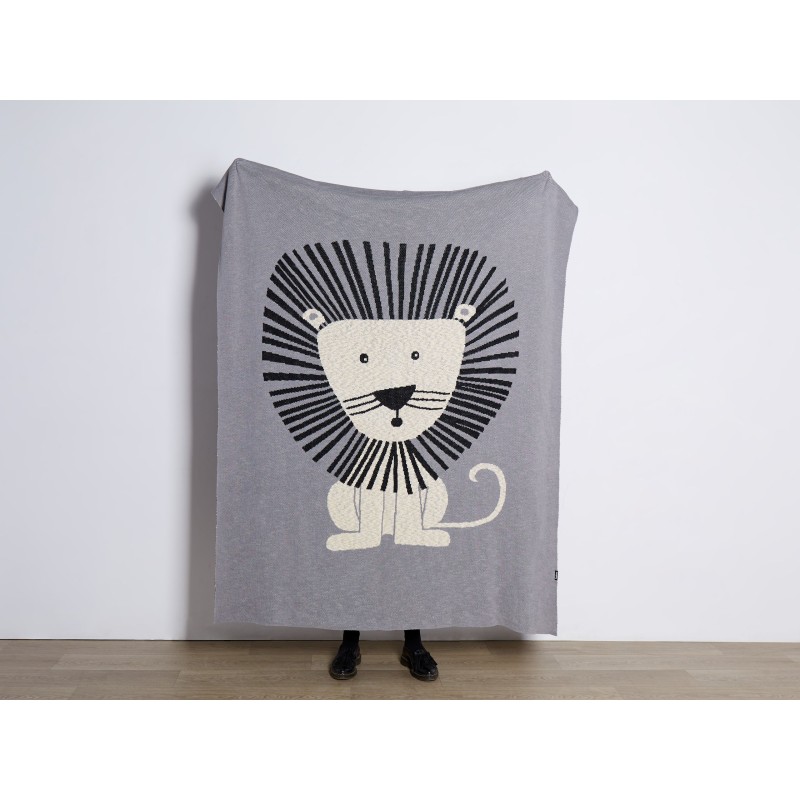 Koc MATTA Bawełna 130 x 170 cm Szary