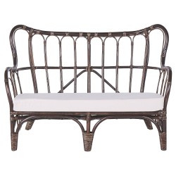 Zestaw ogrodowy ze stolikiem dla 4 osób BRINDISI Rattan Ciemnobrązowy