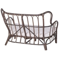 Zestaw ogrodowy ze stolikiem dla 4 osób BRINDISI Rattan Ciemnobrązowy