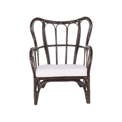 Zestaw ogrodowy ze stolikiem dla 4 osób BRINDISI Rattan Ciemnobrązowy