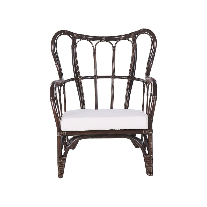 Zestaw ogrodowy ze stolikiem dla 4 osób BRINDISI Rattan Ciemnobrązowy