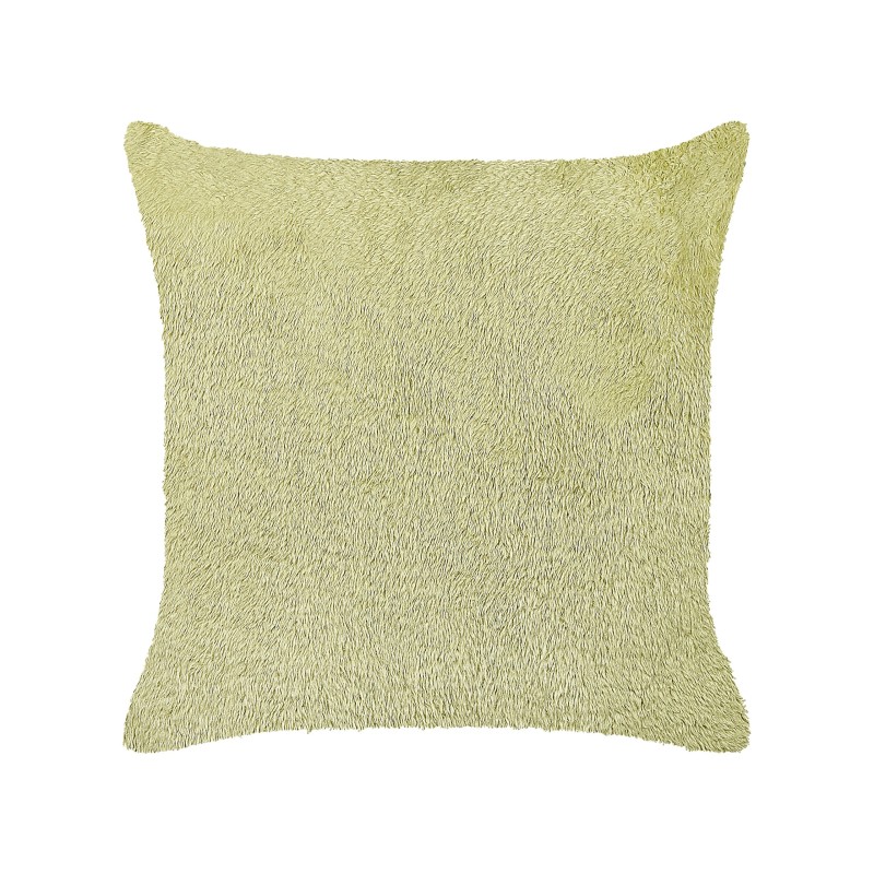 Zestaw 2 poduszek dekoracyjnych PILEA Sztuczne futro 45 x 45 cm Jasnozielony Jednolity