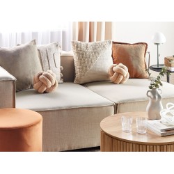 Zestaw 2 poduszek dekoracyjnych MALNI Boucle 19 x 19 cm Piaskowy Jednolity