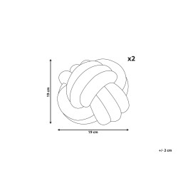 Zestaw 2 poduszek dekoracyjnych MALNI Boucle 19 x 19 cm Piaskowy Jednolity