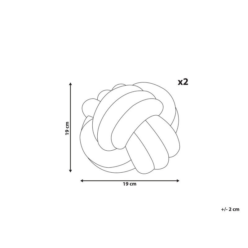 Zestaw 2 poduszek dekoracyjnych MALNI Boucle 19 x 19 cm Piaskowy Jednolity