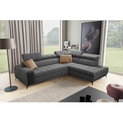 Venna VII corner sofa with sleeping function, USB port, and opening bar Plusz, Avra 17
