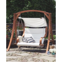 Huśtawka ogrodowa APRILIA Drewno Brązowy