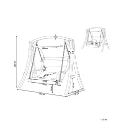 Huśtawka ogrodowa APRILIA Drewno Brązowy