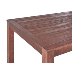 Stół ogrodowy TUSCANIA 180 cm 100 cm Drewno eukaliptusowe Ciemnobrązowy