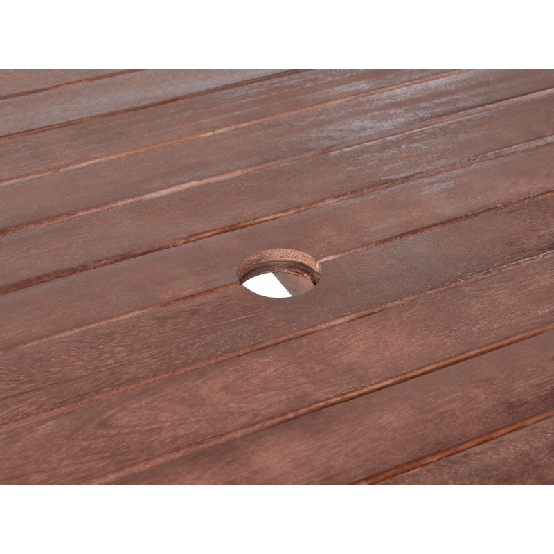 Stół ogrodowy TUSCANIA 180 cm 100 cm Drewno eukaliptusowe Ciemnobrązowy