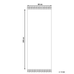 Dywan bawełniany 80 x 200 cm beżowo-niebieski MANAVGAT