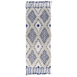 Dywan bawełniany 80 x 200 cm beżowo-niebieski MANAVGAT